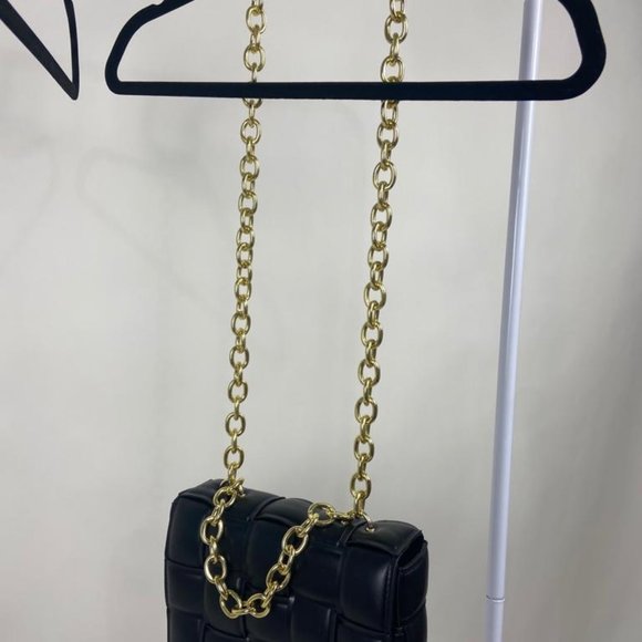 Waist Bags Weave Chain Crossbody BLACK - Picture 8 of 8